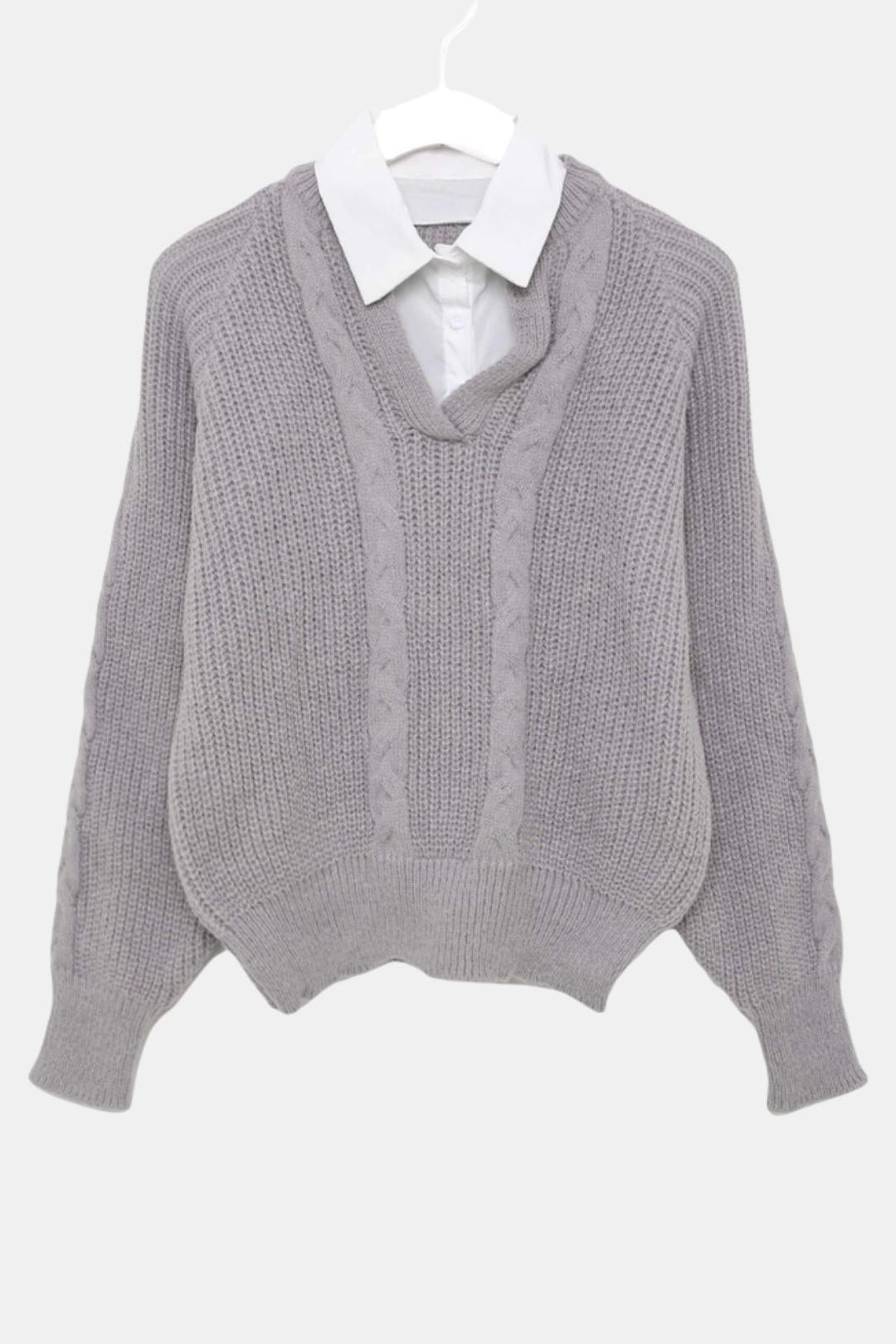 Marcella – 2 in 1 Twist Polo Sweater