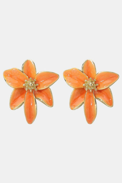 Maribella – Vintage Enamel Flower Earrings