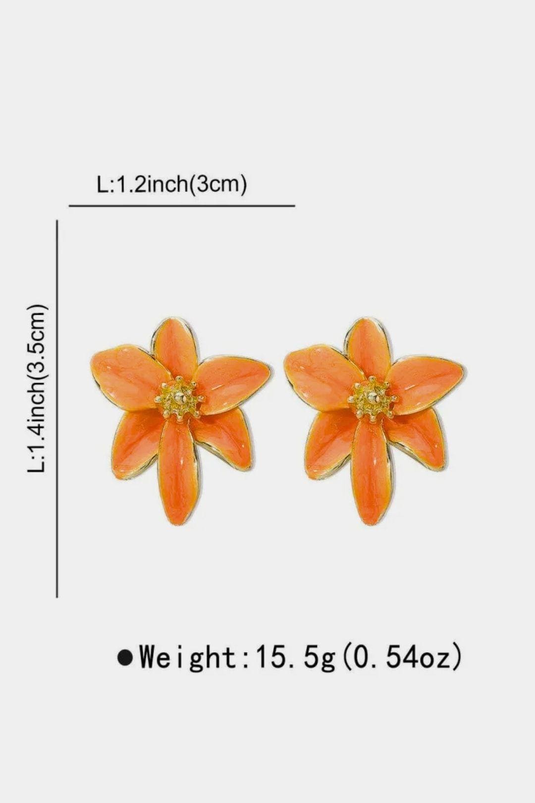 Maribella – Vintage Enamel Flower Earrings