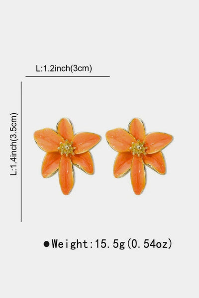 Maribella – Vintage Enamel Flower Earrings