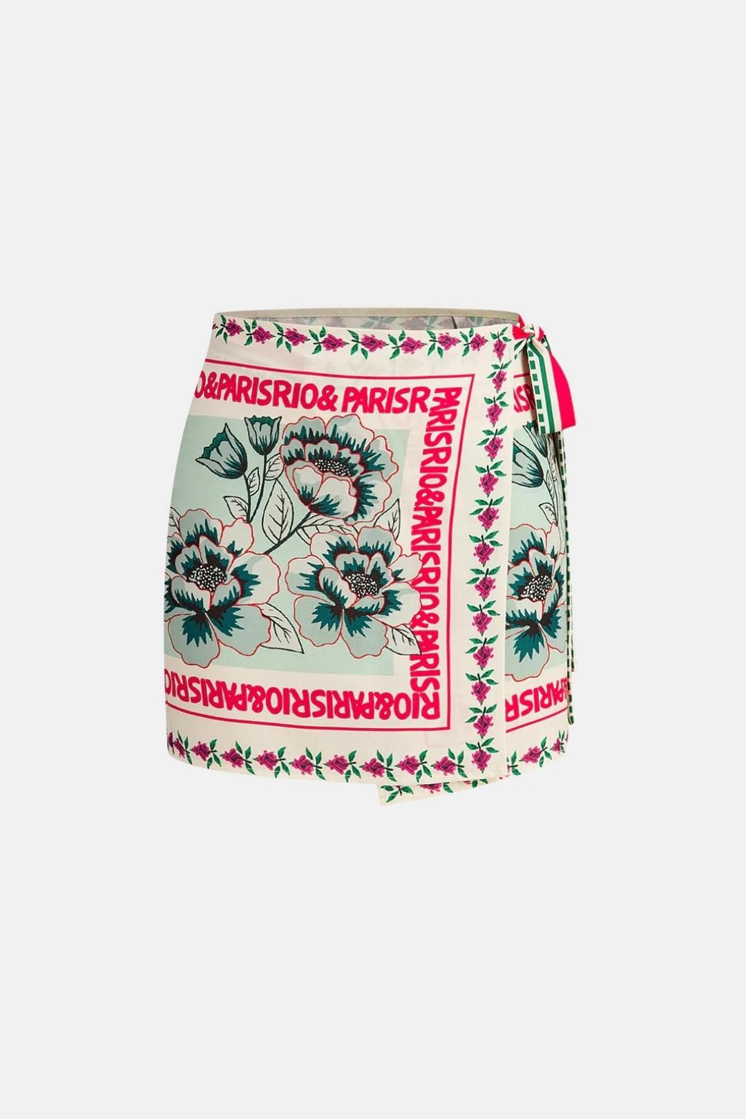 Marisella – Vacation Print Asymmetrical Mini Skirt
