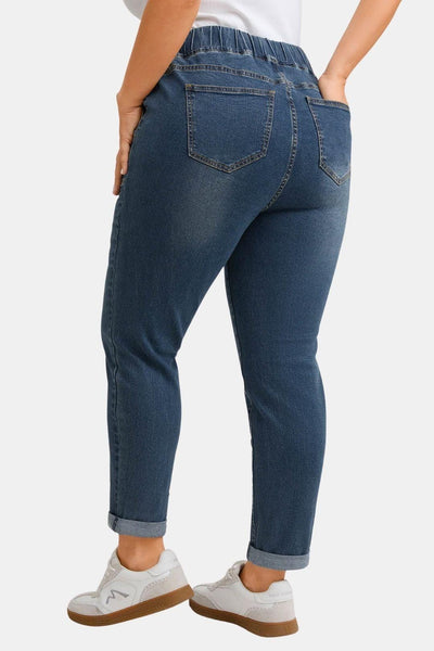 Marisol – Drawstring Jeans Dark Wash