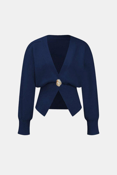 Marta - V-Neck Knit Sweater Cardigan
