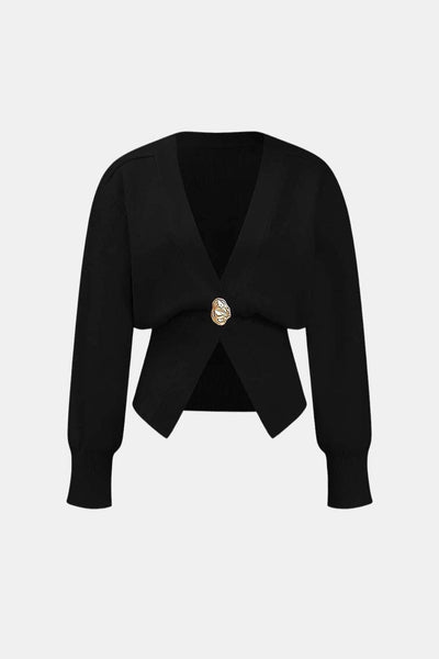 Marta - V-Neck Knit Sweater Cardigan