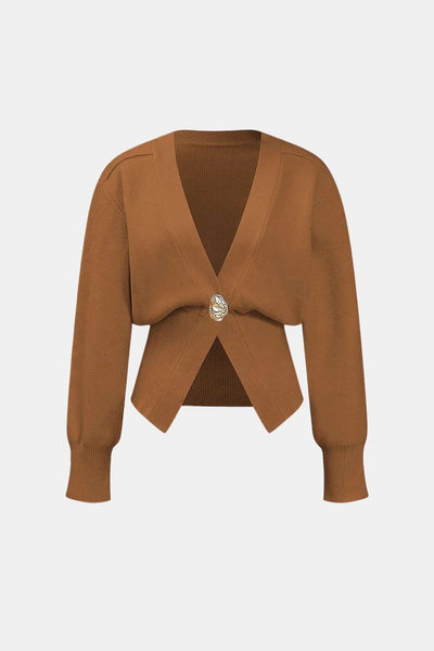 Marta - V-Neck Knit Sweater Cardigan