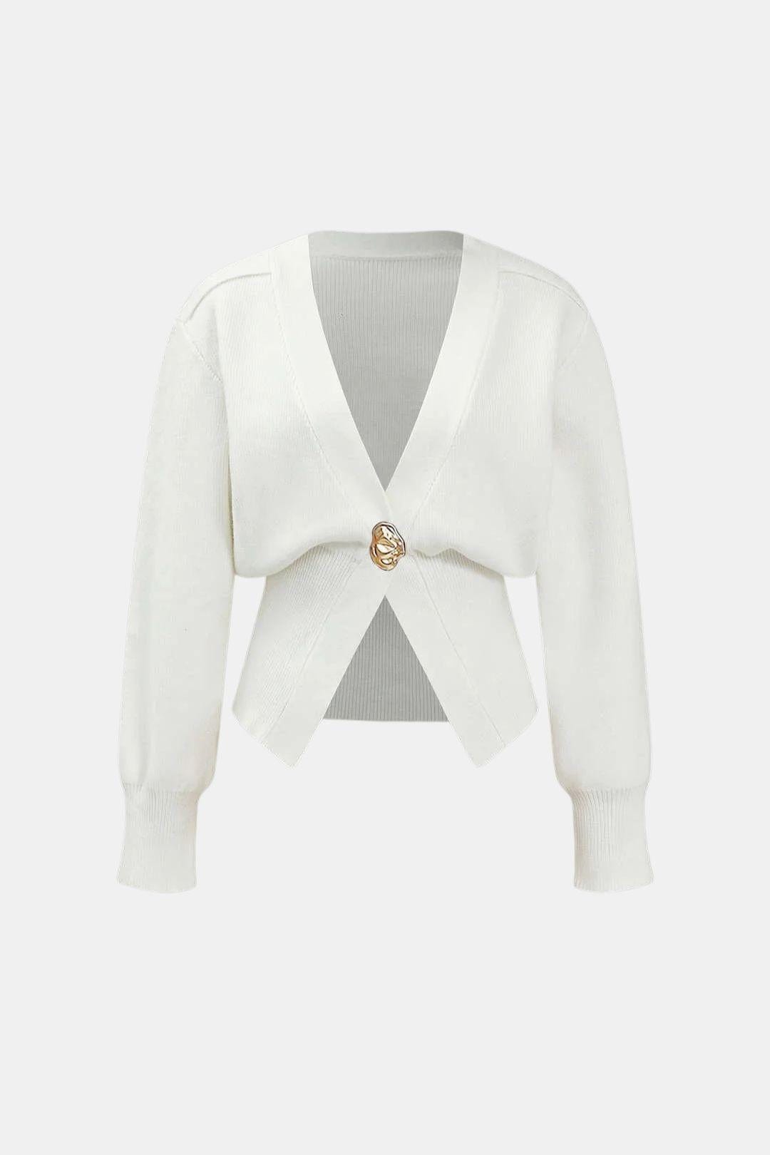 Marta - V-Neck Knit Sweater Cardigan