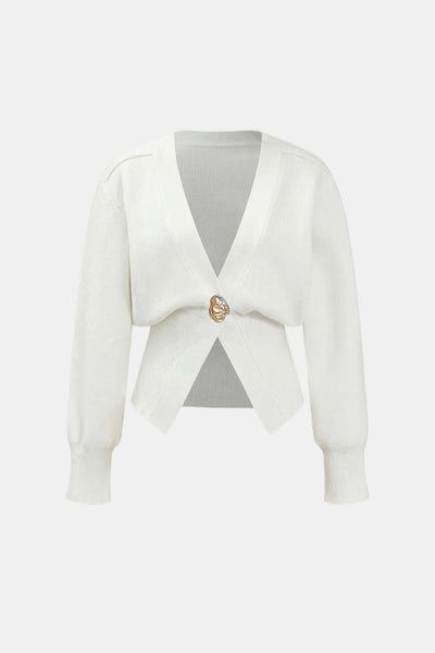 Marta - V-Neck Knit Sweater Cardigan