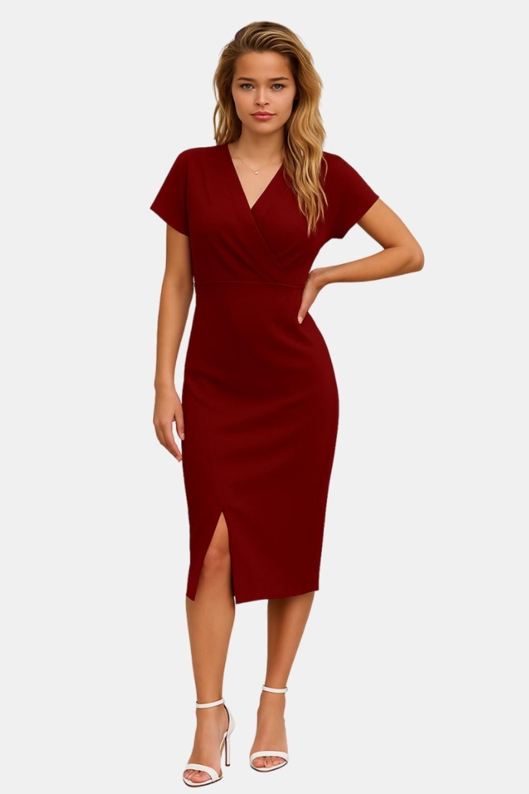Marvella – Wrap Dress with Subtle Slit