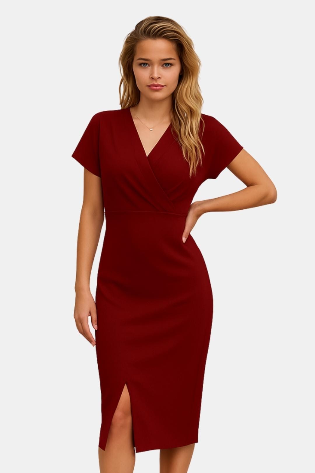Marvella – Wrap Dress with Subtle Slit