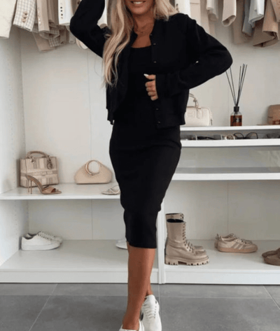 Medorra – Long Sleeve Midi Dress