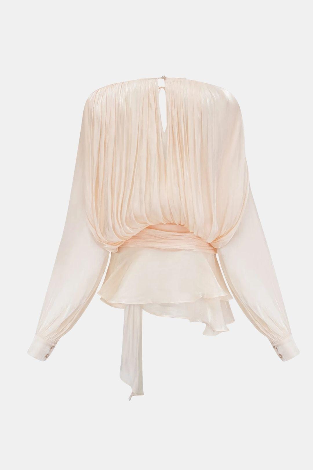 Miora –  Pleated Mini Dress with Ruched Hem