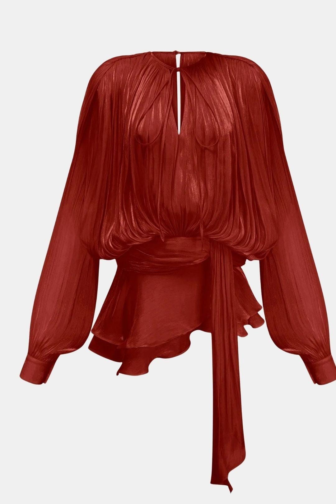 Miora –  Pleated Mini Dress with Ruched Hem