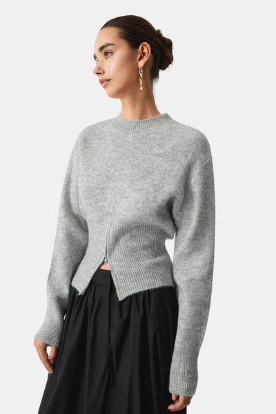 Monica – Half Zip Fuzzy Sweater