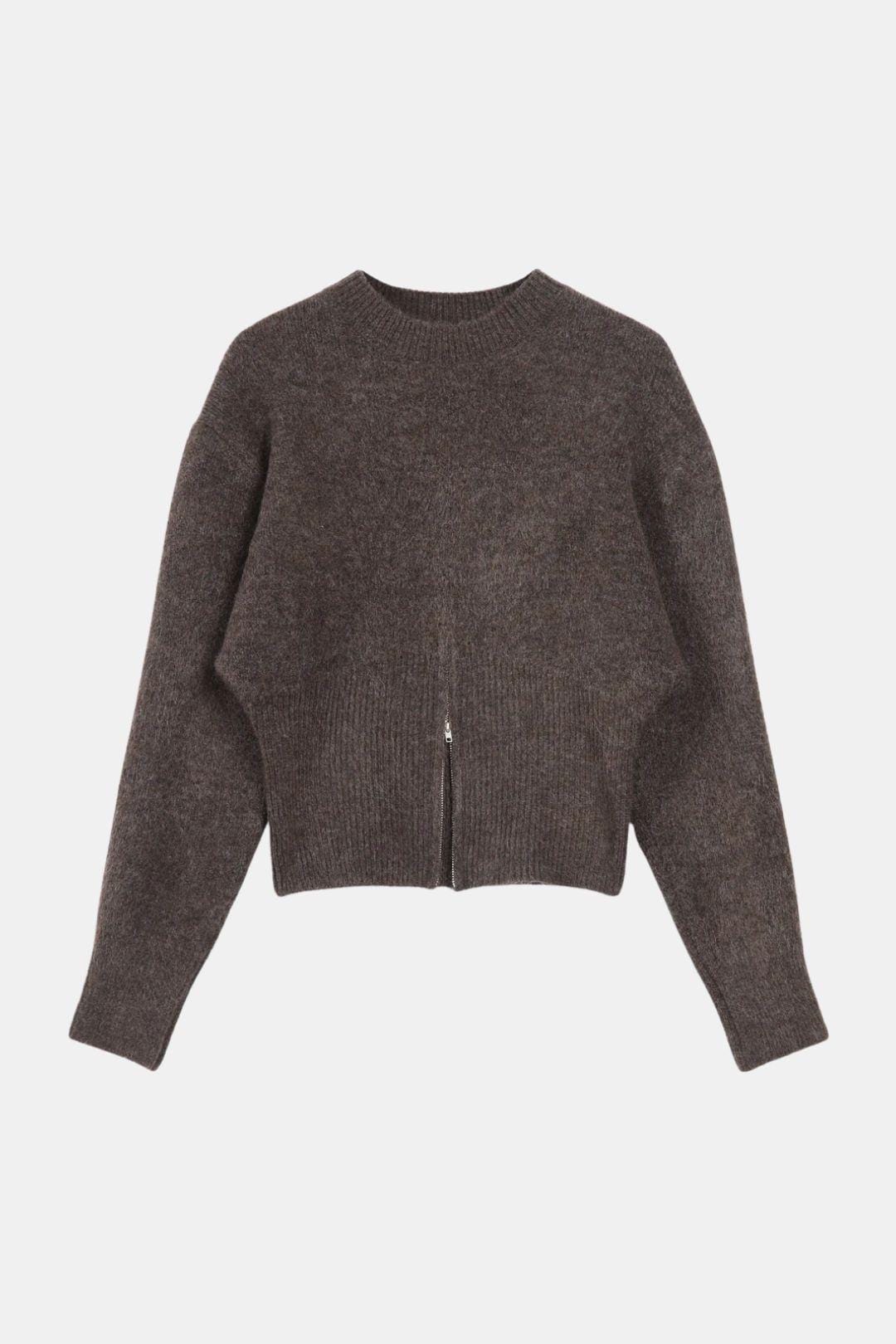 Monica – Half Zip Fuzzy Sweater