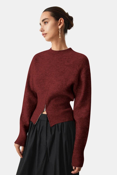 Monica – Half Zip Fuzzy Sweater