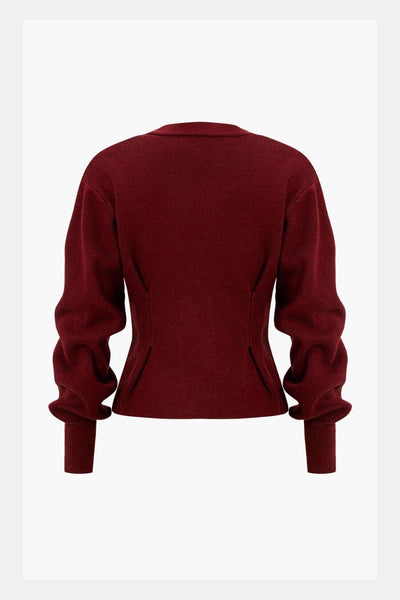 Myla – Knit Button V-Neck Cardigan