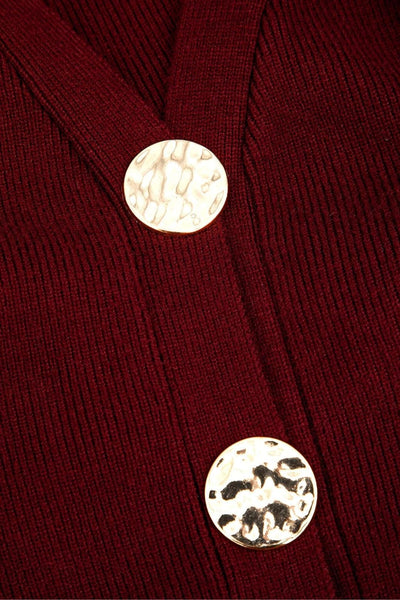 Myla – Knit Button V-Neck Cardigan