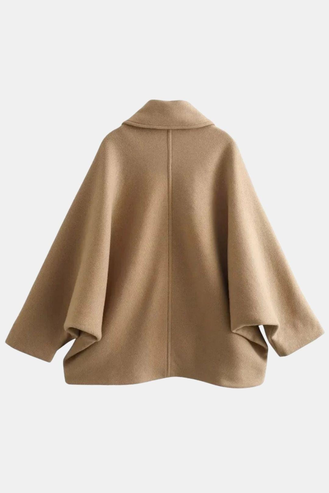 Nelly – Warm Wool Oversized Autumn Coat with Buttons for Women