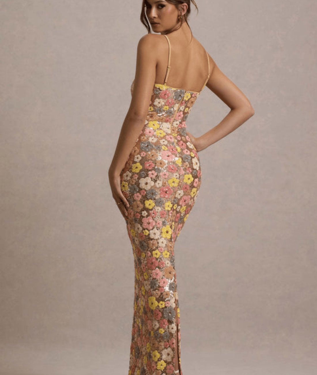 Nerolisia – Floral Pattern Sleeveless Maxi Dress