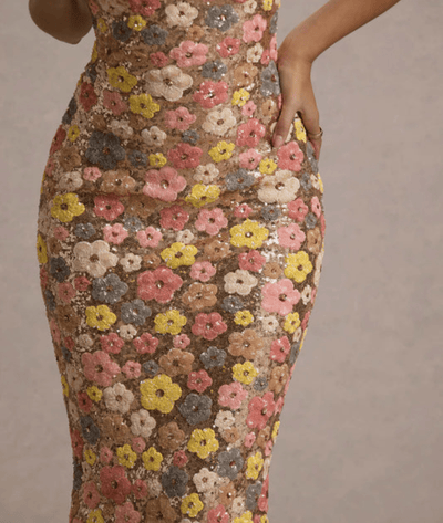 Nerolisia – Floral Pattern Sleeveless Maxi Dress