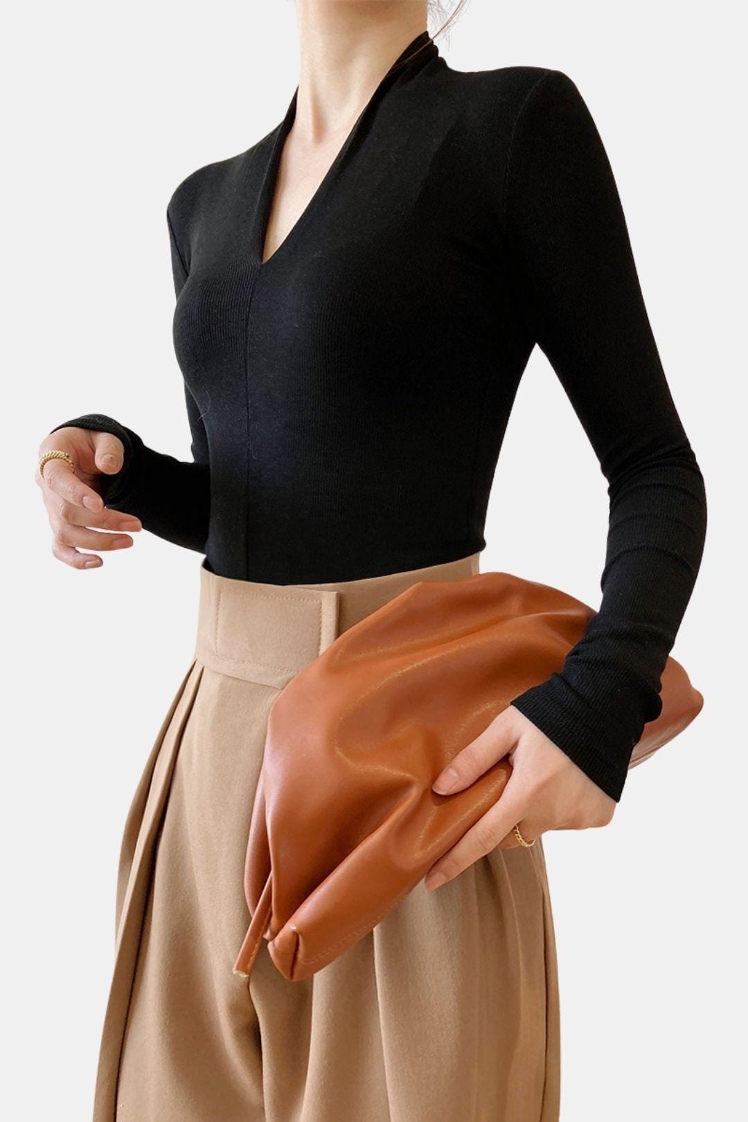 Niana – Solid Long Sleeve Knit Top