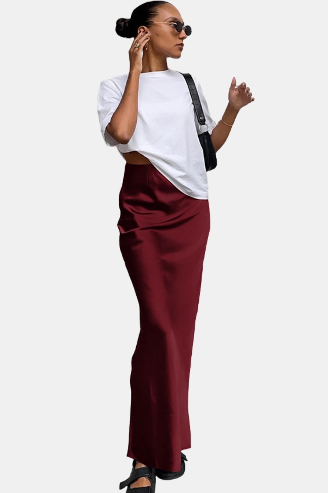 Noira – Utility Satin Maxi Skirt