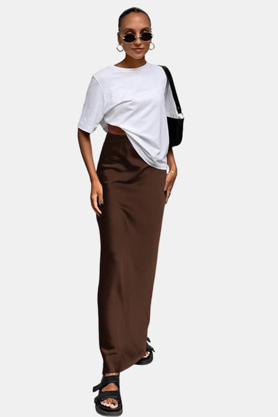 Noira – Utility Satin Maxi Skirt
