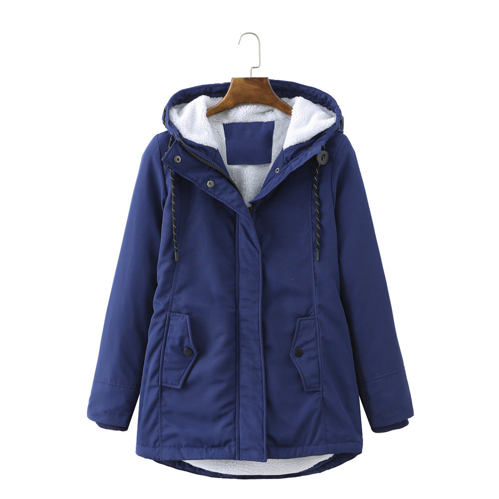 Fleece-Lined Hooded Jacket | Warm & Cozy | Casual Winter Essential | Adjustable Fit