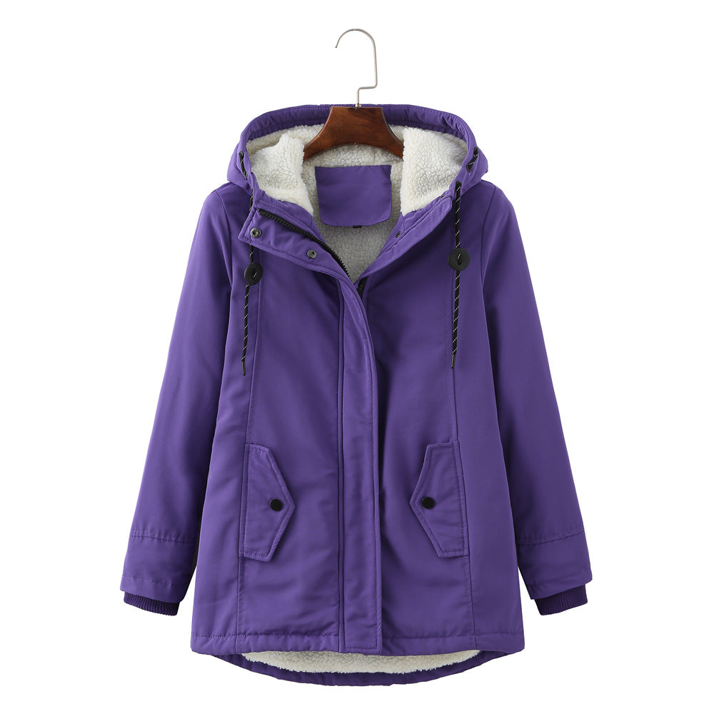 Fleece-Lined Hooded Jacket | Warm & Cozy | Casual Winter Essential | Adjustable Fit