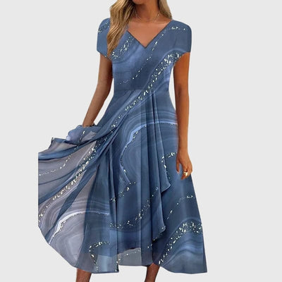 Penelora – Draped Sleeve Midi Dress