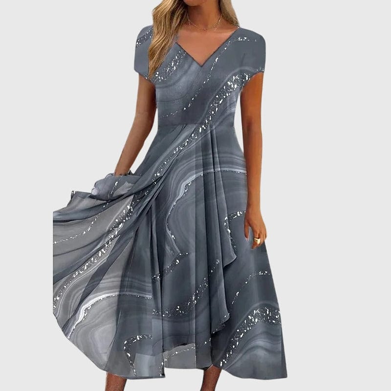 Penelora – Draped Sleeve Midi Dress