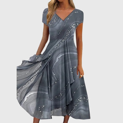 Penelora – Draped Sleeve Midi Dress