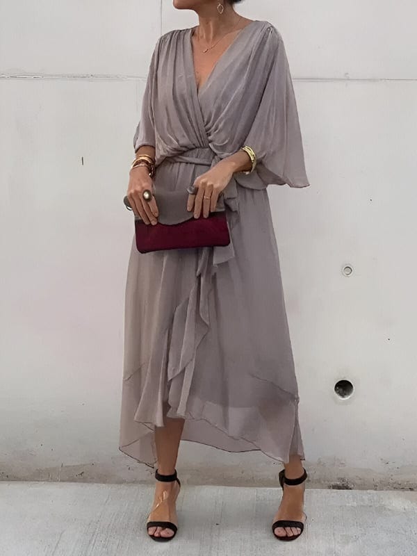 Persillia - Flowing Sleeve Midi Dress