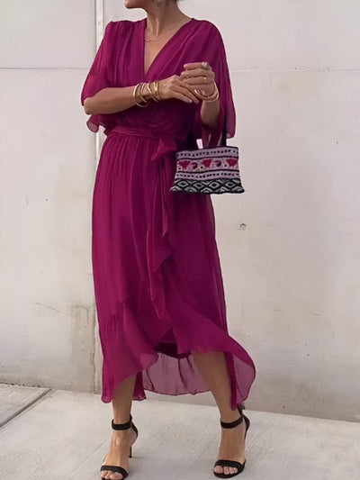 Persillia - Flowing Sleeve Midi Dress