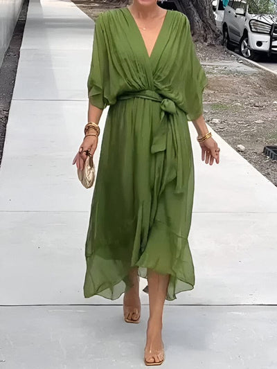 Persillia - Flowing Sleeve Midi Dress