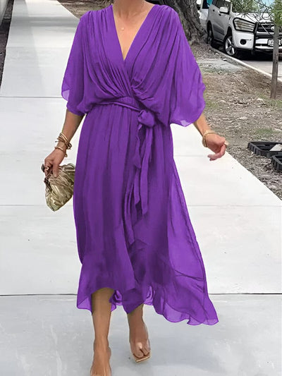 Persillia - Flowing Sleeve Midi Dress