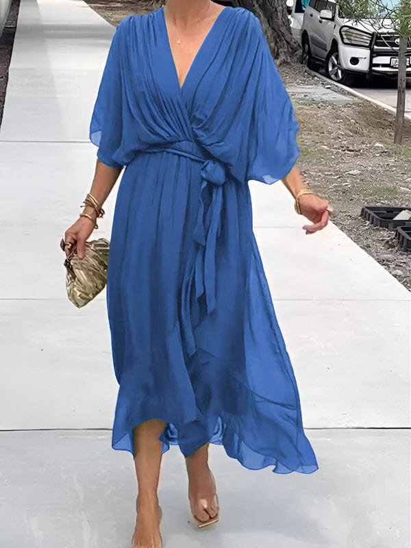 Persillia - Flowing Sleeve Midi Dress