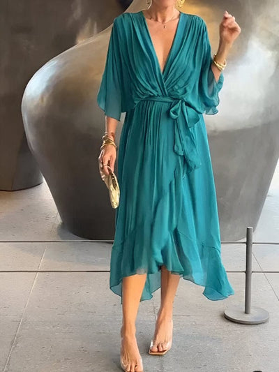 Persillia - Flowing Sleeve Midi Dress