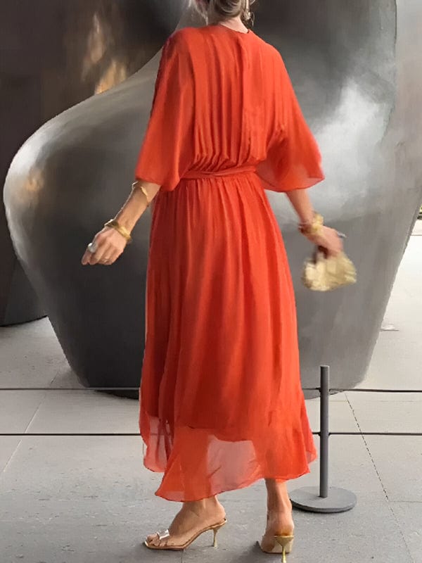 Persillia - Flowing Sleeve Midi Dress