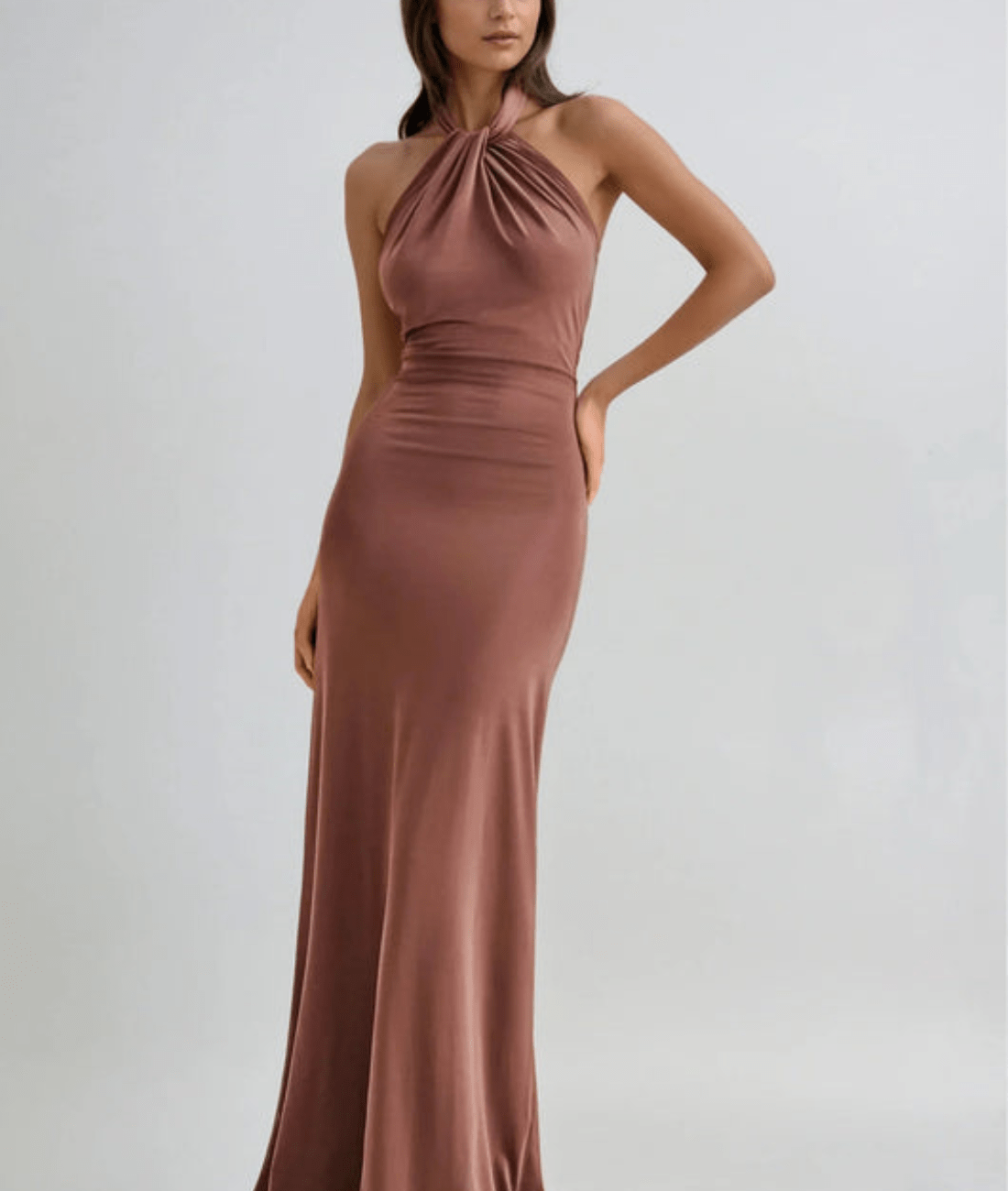 Poseelle – Elegant Halter Neck Maxi Dress