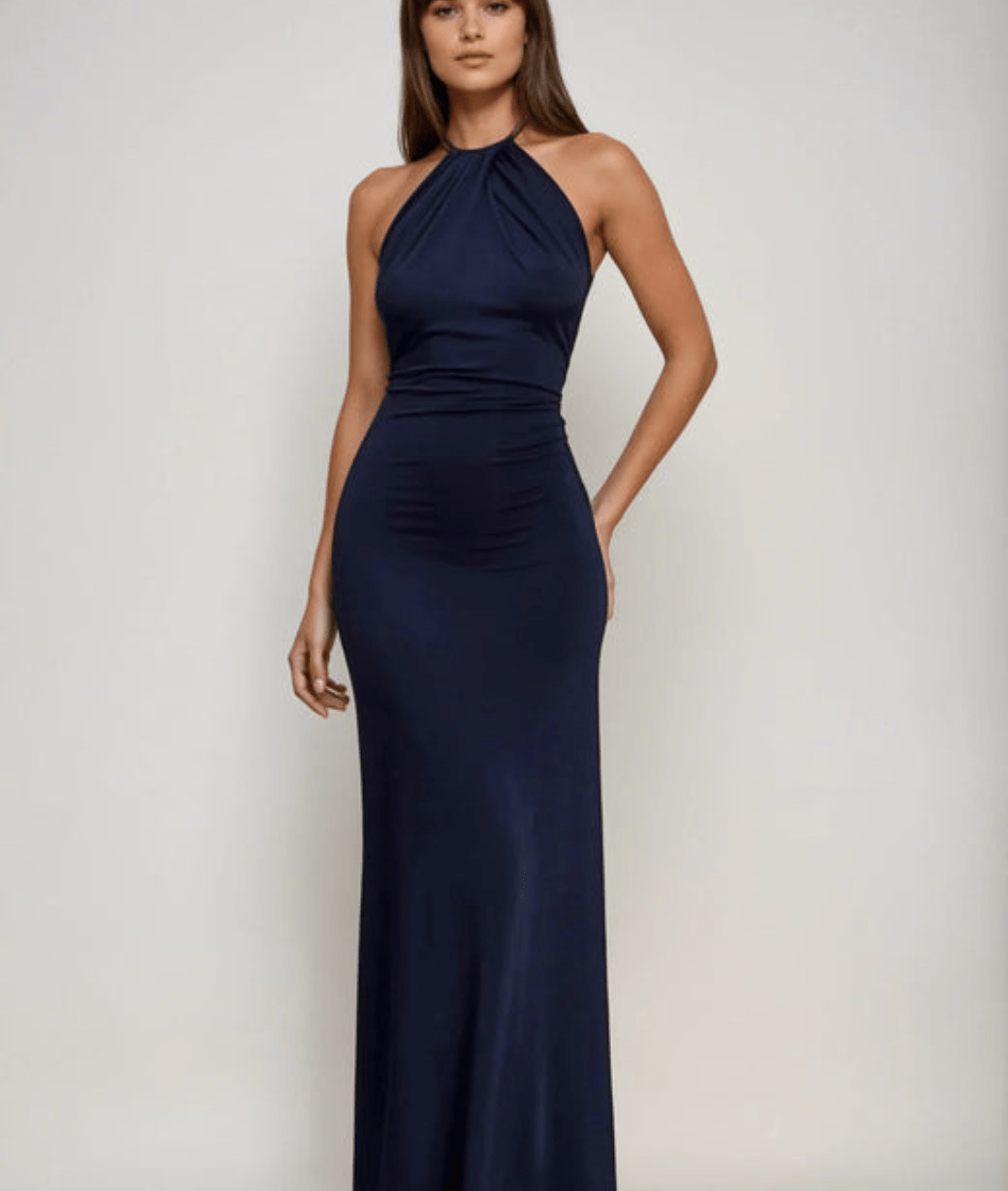 Poseelle – Elegant Halter Neck Maxi Dress