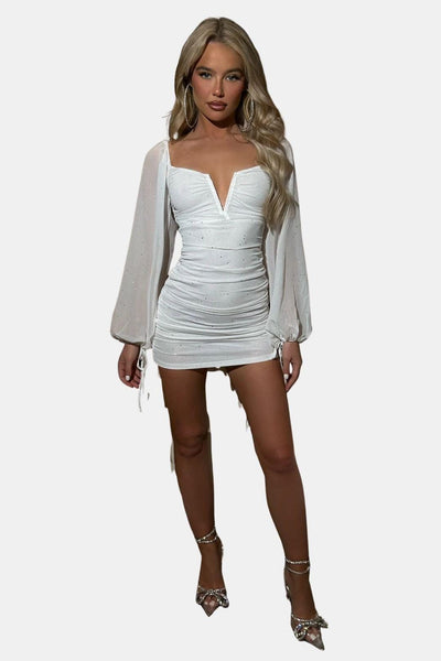 Precille – Sparkle Long Sleeve Bodycon Mini Dress