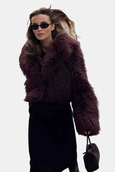 Prymm – Fuzzy Faux Fur Short Coat