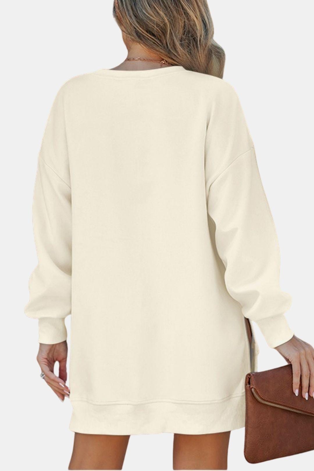 Ravina – Plaid Sleeve Sweatshirt Dress