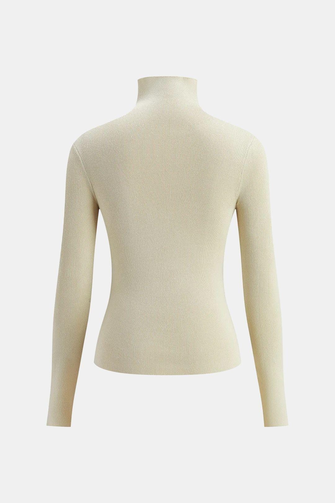 Rebecca – Two-Tone Long Sleeve Knit Top