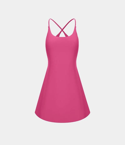 Remlique - Halter Neck Mini Dress in Pink