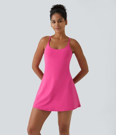 Remlique - Halter Neck Mini Dress in Pink