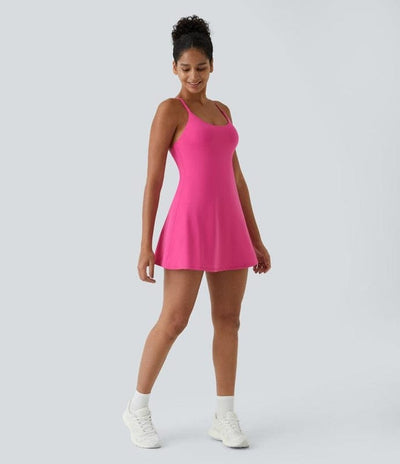 Remlique - Halter Neck Mini Dress in Pink