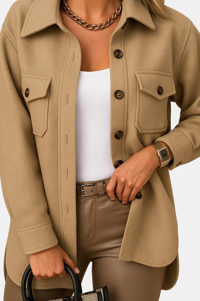 Renée – Wind & Waterproof Women’s Jacket with Collar and Buttons