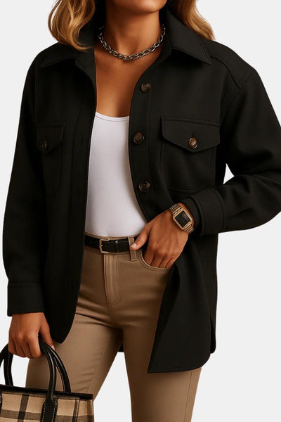 Renée – Wind & Waterproof Women’s Jacket with Collar and Buttons